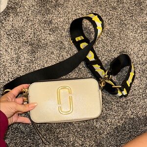 Marc Jacobs Cream and Black Crossbody Bag